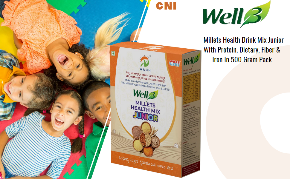 Aavishjia's Millets Health Drink Mix Junior 500 Gram Pack of 2