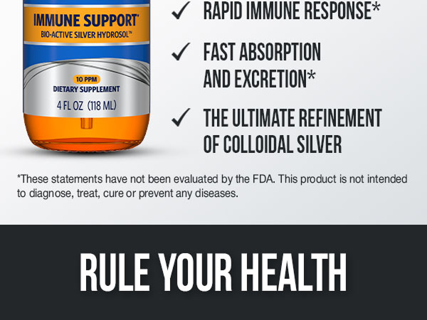Sovereign Silver Immune Support, Colloidal Silver, 4 fl oz (118 mL)