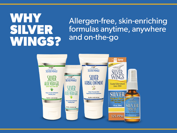 Natural Path Silver Wings 200ppm Silver with Aloe Vera Gel and Tea Tree Oil - Soothing Skin Care - 0.75 oz