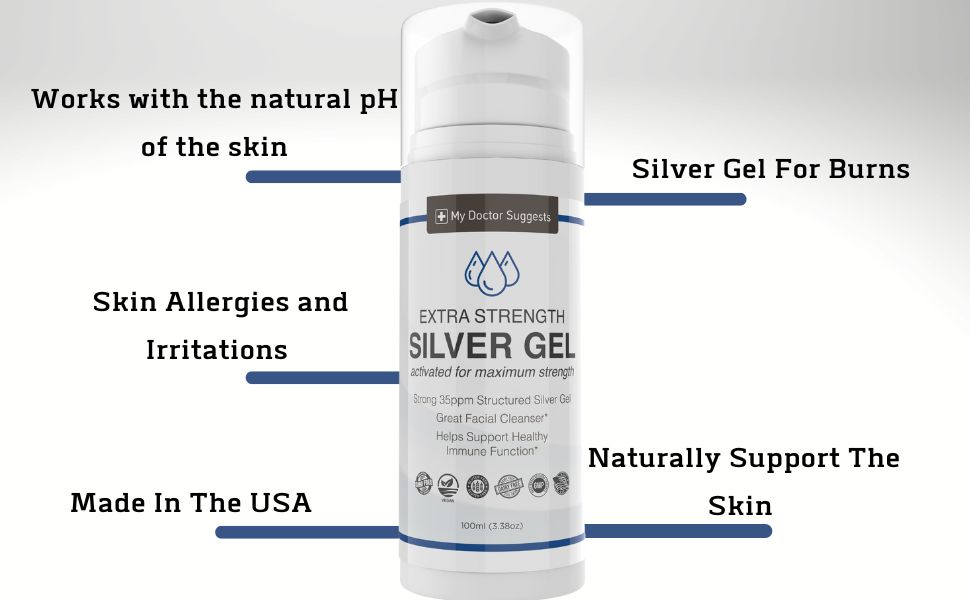 Colloidal Silver Gel Extra Strength - 35ppm Activated Colloidal Silver Gel for Maximum Potency - Made in USA - Structured Formula in a Convenient 2 Pack