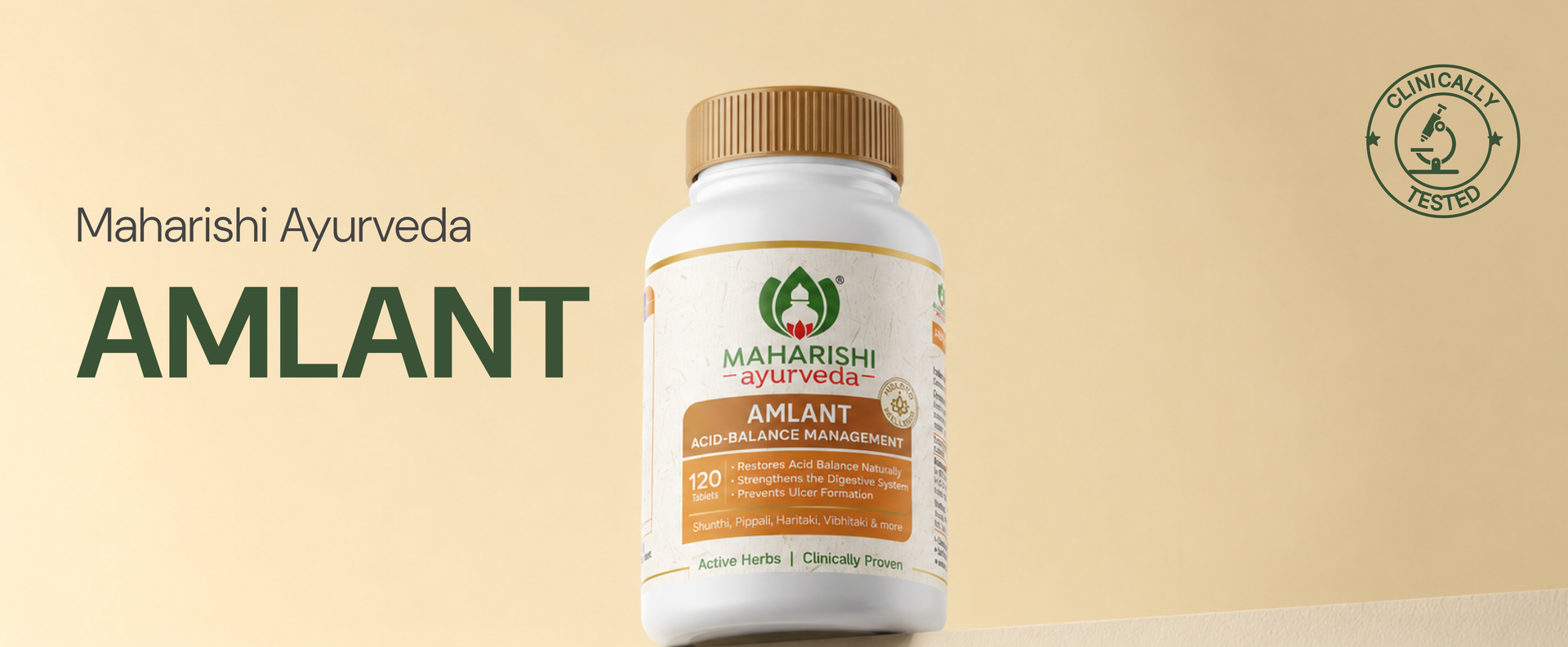 MAHARISHI AYURVEDA Amlant Acid Balance Management- Pack of 4 x 10 * 6 Tab