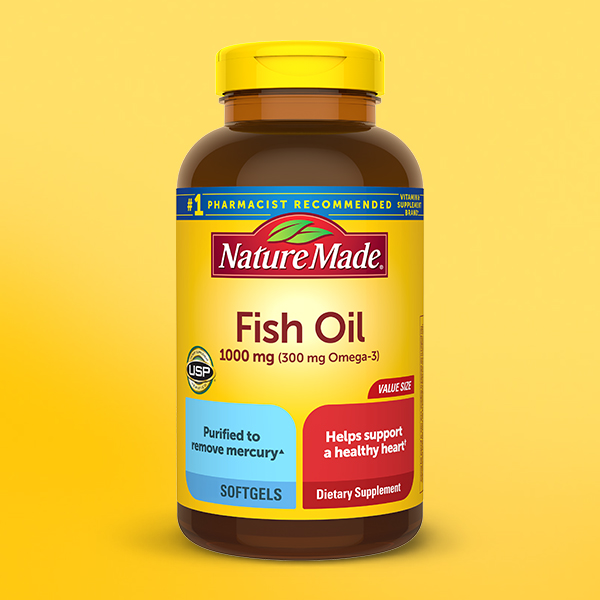 Nature Made Fish Oil Omega 3 Supplements, 1000mg Softgels, 250 Softgels