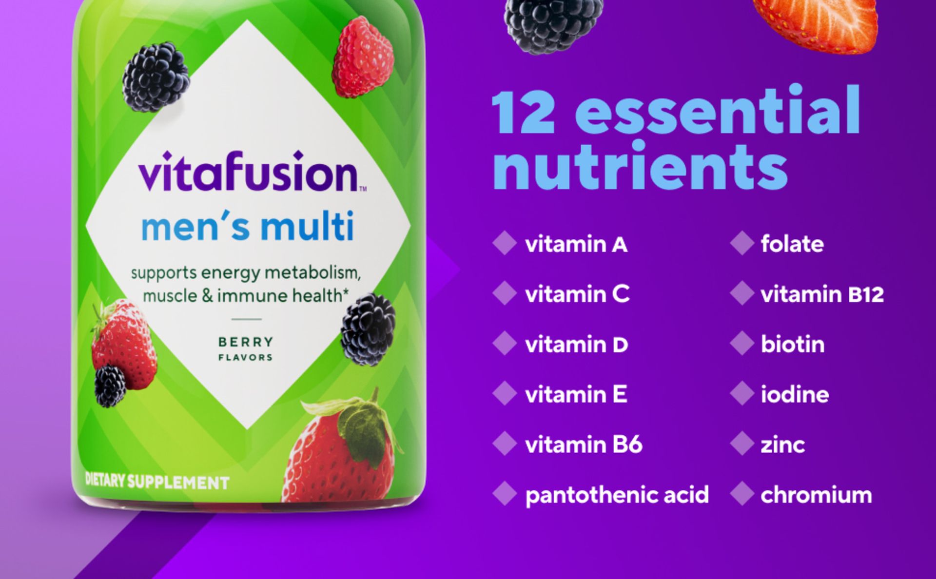 Vitafusion Men's Multivitamin Gummies | 120 Gummy Vitamins