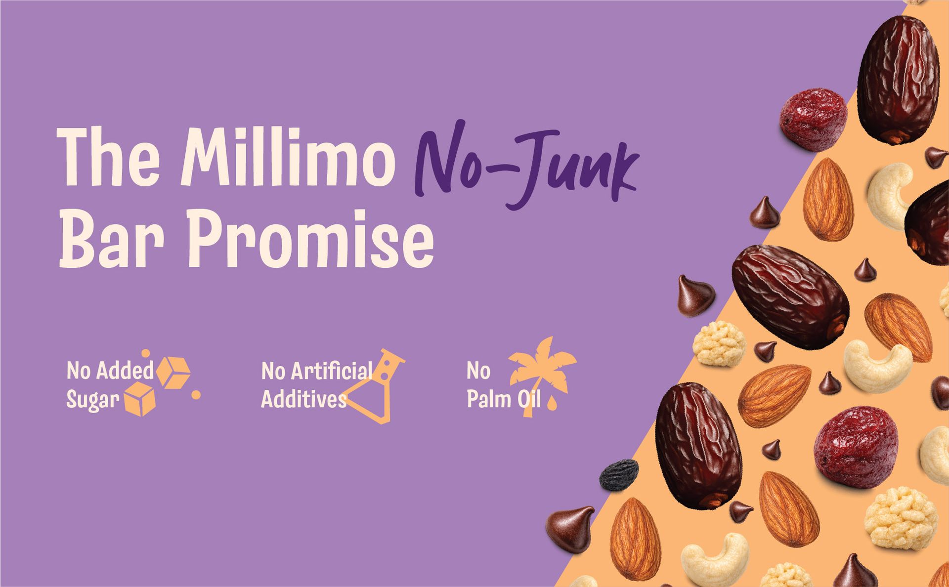 Millimo Kids Nutribar – Choco Almond, 150g | Natural Protein & Fibre from Real Ingredients | Dates, Almonds & Cashews | No Refined Sugar