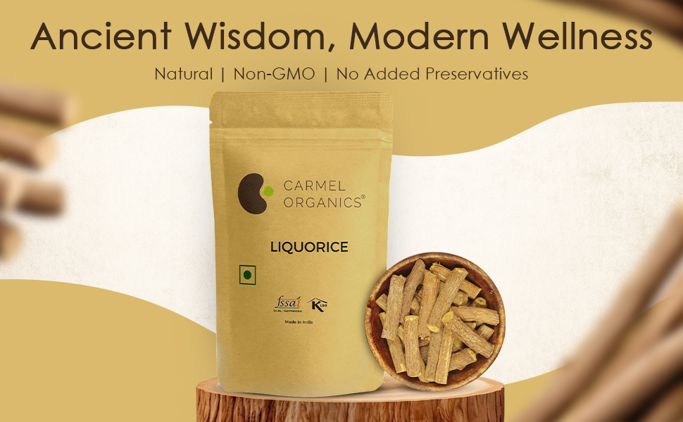 CARMEL ORGANICS Liquorice Root Whole 100 Grams
