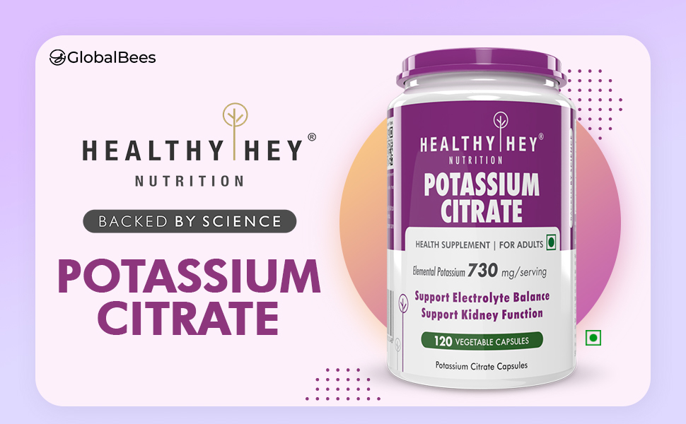HealthyHey Nutrition Kalium Citrat -120 Gemüse Kapseln