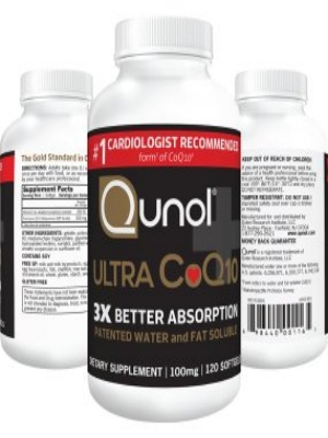 Qunol Mega CoQ10 UBIQUINOL, Superior Absorption, Patented Water- 120 Softgels