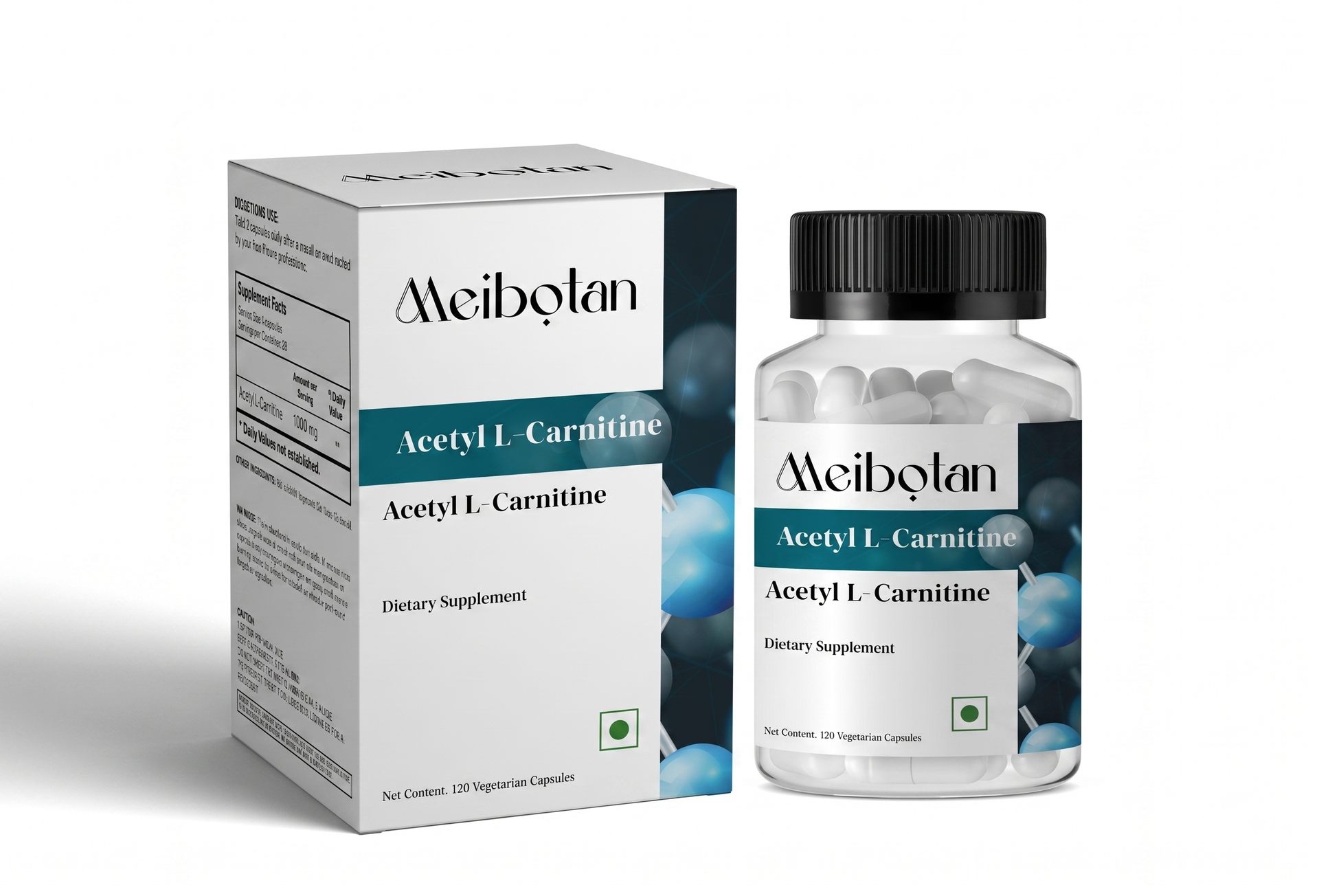 Acetyl L-Carnitine for Both Men & Women - 120 Veg Capsules