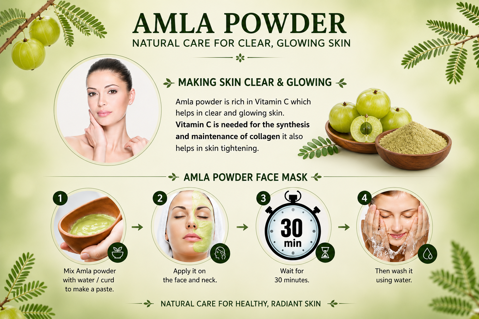 Amla Powder For Hair Growth 200gm | Ideal for Hair, Eating, Drinking & Skin | 100% organic amla powder for hair growth