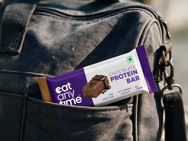 EAT Anytime Chocolate Protein Bar | No Added Sugar | 10g Protein per bar | Gut friendly | Low Calorie | Pack of 10 bar