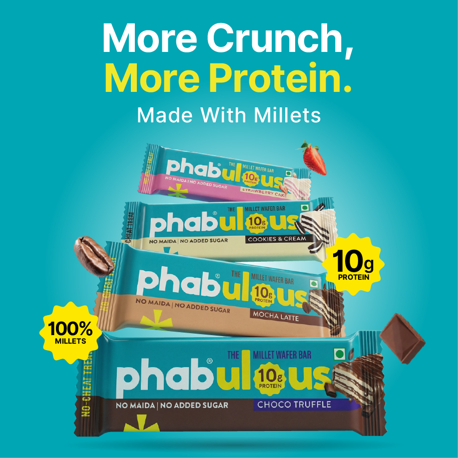 Phab Variety Pack Protein Bars with 21g Protein & No Added Sugar | High Fibre, Gluten-Free, Trans Fat-Free & No Preservatives | Healthy & Delicious With Goodness Of Dates (Pack of 6)