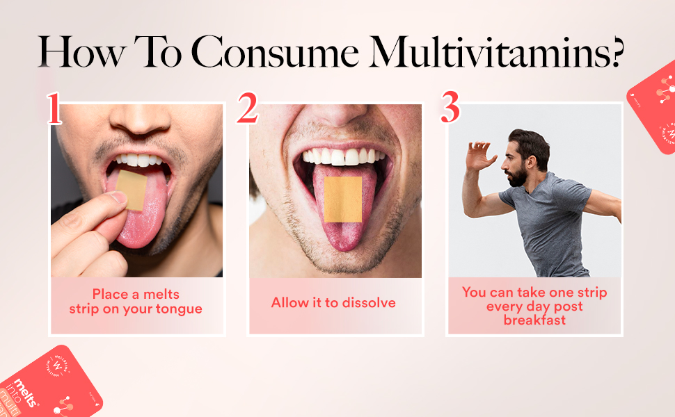 Wellbeing Nutrition Melts Plant Based Multivitamin for Men & Women with 100% RDA of Zinc, B-Complex, Vitamin C, D3 + K2(MK7), Ashwagandha & Ginseng for Immunity & Energy, 30 Oral Strips