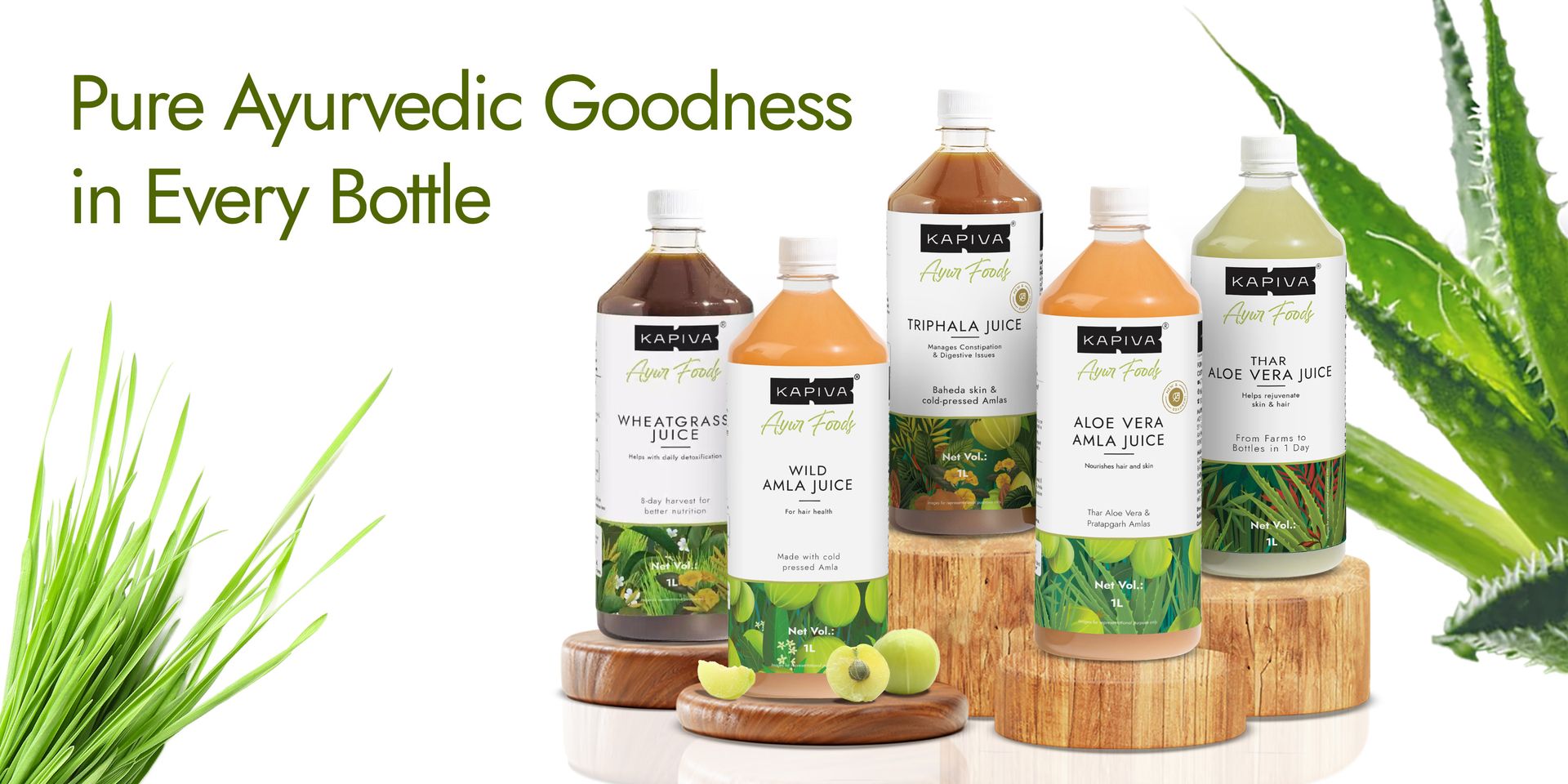 Kapiva Wild Amla Juice (2L) | Suitable for healthy Hair & Skin | Detox juice for weight loss | Natural Source of Vitamin C | Organic & Natural Made With Cold Pressed Amla from Pratapgarh | No Added Sugar | Super Saver Pack of 2