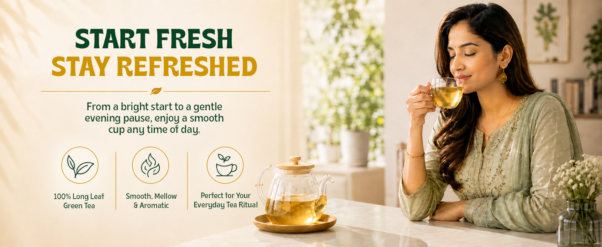 TE-A-ME Long Leaf Green Tea, 500g | Premium Loose Leaf | Natural Antioxidants