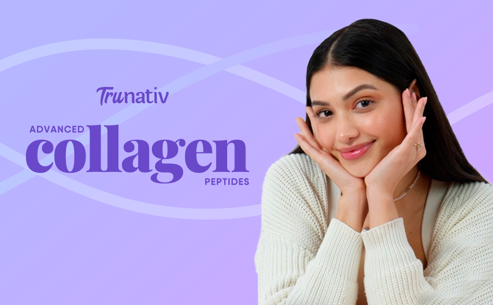 Trunativ Collagen Supplements | Advanced Japanese Marine Collagen Powder for Women & Men | Type 1 and 3 Hydrolyzed Peptides | Supplement with Hyaluronic Acid | Supports Skin Glow, Hair Growth, and Nail Strength | Blueberry Lavender (200g)
