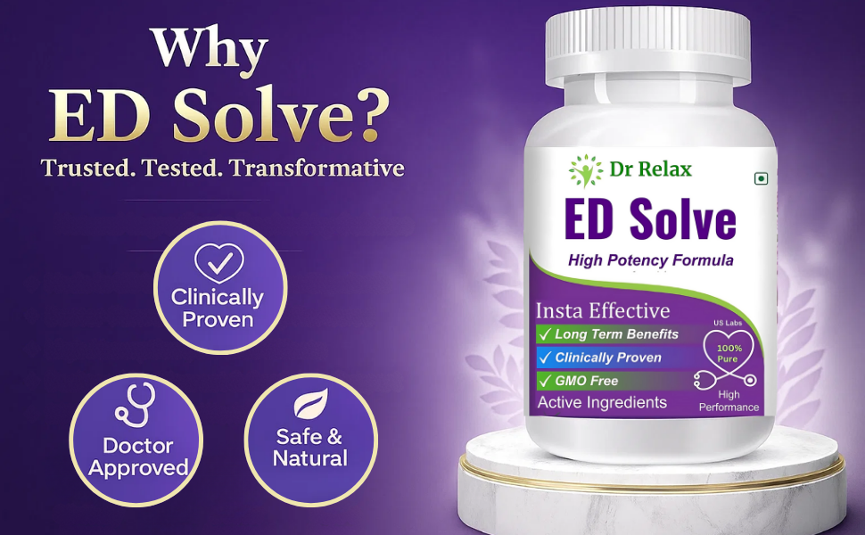 100% Ayurvedic ED Solve L Arginine L Citulline Capsules - Natural Health Supplement