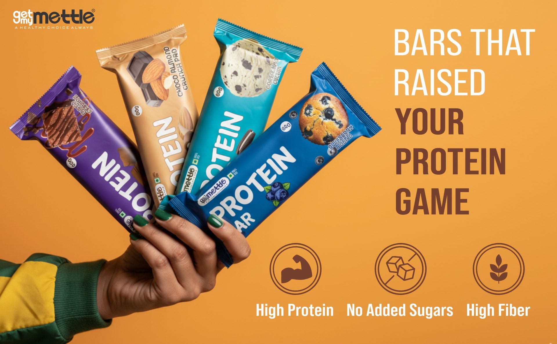 Mettle Blueberry Muffin Protein bars | Each 30g Bar | Protein Bars (180 g, Blueberry Muffin)