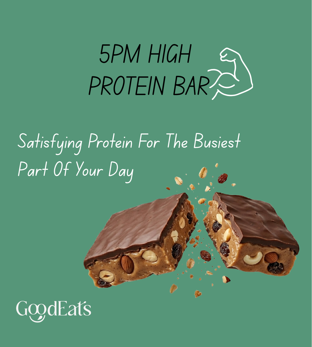 GOODEATS HIGH PROTEIN COMBO: 17.7g Protein (Per 50g Bite) + 23.2g Protein (Per 65g Bar) | Low Added Sugar (<0.4g & 0.5g) | Nuts & Seeds + Oats & Jowar | With Prebiotic Fiber | Whey Concentrate + Soya Isolate | No Artificial Preservatives | 50g x 5 & 65g x 4