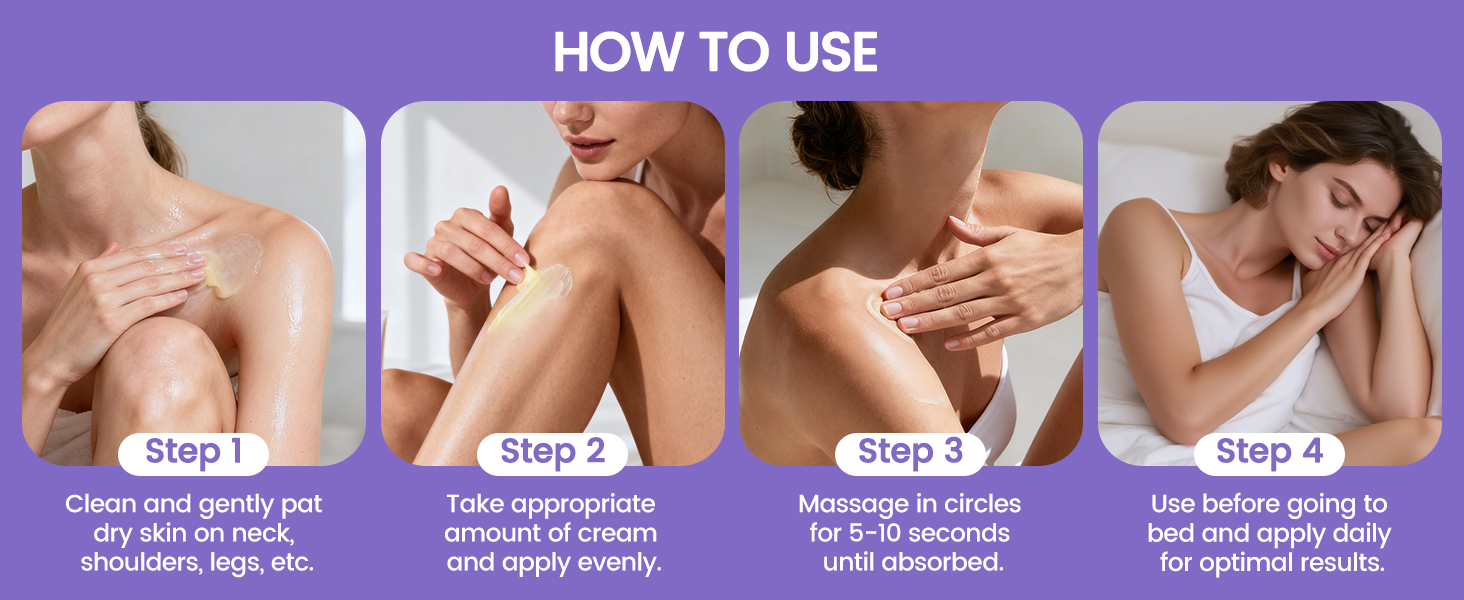 Magnesium Cream, Magnesium Lotion for Sleep, Pain & Leg Cramps, Topical Magnesium Chloride Cream for Muscle Relaxation, Calm, Moisturizing - Skin-Friendly & Safe for Kids & Adults | 3.53OZ (Lavender)