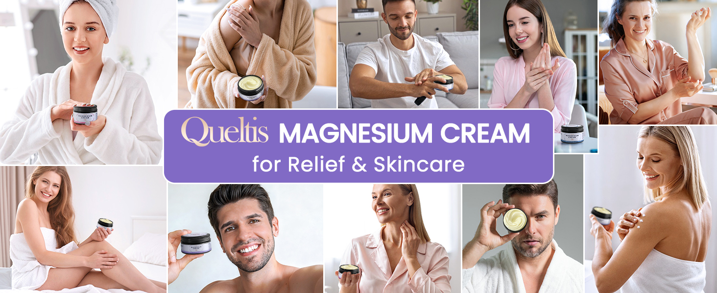 Magnesium Cream, Magnesium Lotion for Sleep, Pain & Leg Cramps, Topical Magnesium Chloride Cream for Muscle Relaxation, Calm, Moisturizing - Skin-Friendly & Safe for Kids & Adults | 3.53OZ (Lavender)