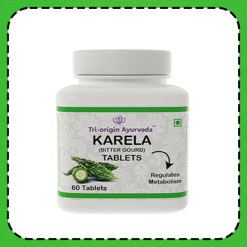 Tri-Origin Ayurveda Karela (Momordica Charantia/Bitter Gourd) Tablets, 60 Tabs