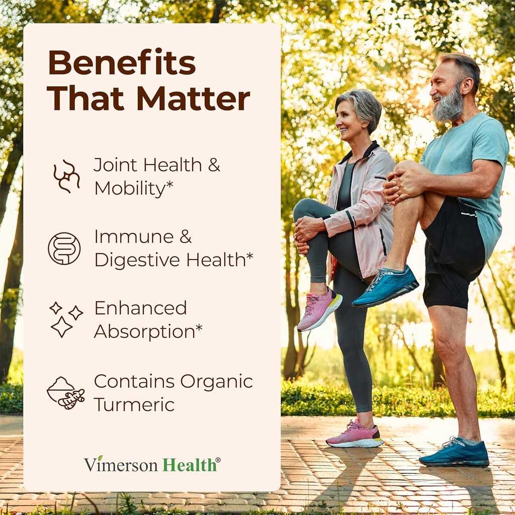 Turmeric Curcumin Supplement with Black Pepper Extract - High Potency Organic Turmeric 1200mg & 95% Curcuminoids for Joint & Digestive Health - Joint Support Supplement - 60 Curcuma Capsules - 2 Pack 3