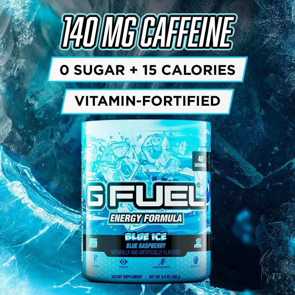 G Fuel Clickbait Energy Drink Powder, Pre Workout Caffeine Mix for Gaming, Sugar Free Focus Amino, Vitamin + Antioxidants, 9.8oz (Cherry Pomegranate, 40 Servings) 3