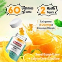 Potassium Gummies & Calcium Citrate Gummies, Sugar-Free, Potassium Chloride 500 mg, Calcium Citrate 1200 mg, Bone & Muscle Health 4