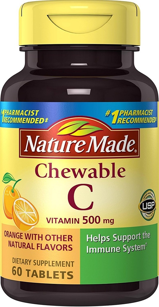 Nature Made Vitamin C 500 mg Caplets, for Immune Support, Gluten Free 100 Count (Pack of 3) 3