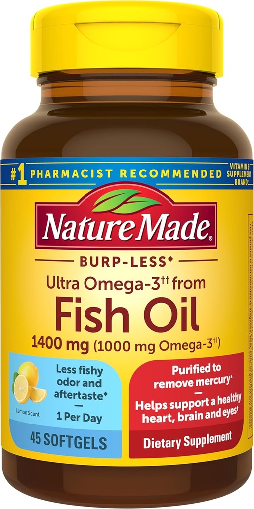 Fish Oil Burp-Less, 1200mg, 360mg Omega 3, 150ct 3
