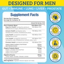 Probiotics for Men, 500 Billion CFUs & 12 Strains, Prebiotic & Probiotic, Cranberry, Saw Palmetto, Digestive Enzymes, Gut & Bloating, Lung Liver Prostate Support, 30-Day Supply 6