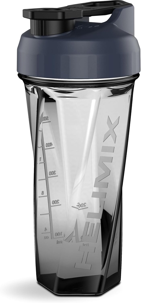 HELIMIX 2.0 Vortex Blender Shaker Bottle Holds upto 28oz | No Blending Ball or Whisk | USA Made | Portable Pre Workout Whey Protein Drink Shaker Cup | Mixes Cocktails Smoothies Shakes | Top Rack Safe 2