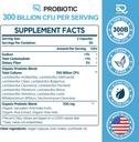 Probiotic Supplement for Women and Men, 12 Strains Organic Probiotics with Prebiotics 3
