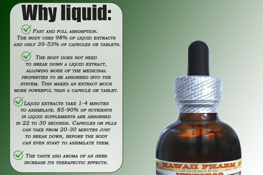 Artichoke Alcohol-Free Liquid Extract, Organic Artichoke (Cynara scolymus) Dried Leaf Glycerite Hawaii Pharm Natural Herbal Supplement 64 oz 5