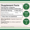 Organic Shatavari Capsules - 1,000mg Organic Shatavari Powder Per Serving (180 Capsules, 90 Day Supply) for Hormone Balance and Prolactin Production (Non-GMO, Gluten Free, Vegan Safe) by Double Wood 3