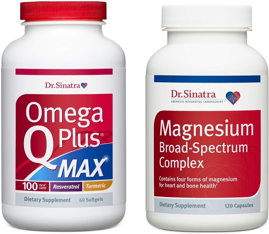 Dr. Sinatra Omega Q Plus MAX with 100 mg of CoQ10 and Magnesium Broad-Spectrum Complex Ultimate Heart Health Bundle | Advanced Cardiovascular Support for Healthy Cholesterol and Blood Pressure 2