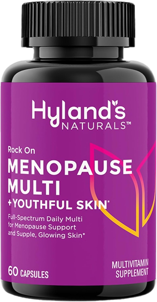 Hyland's Rock On Menopause and Youthful Skin Multivitamin for Women with Immune Support, 60 Capsules, Menopause Relief for Women with Biotin, Collagen, and Red Clover 2