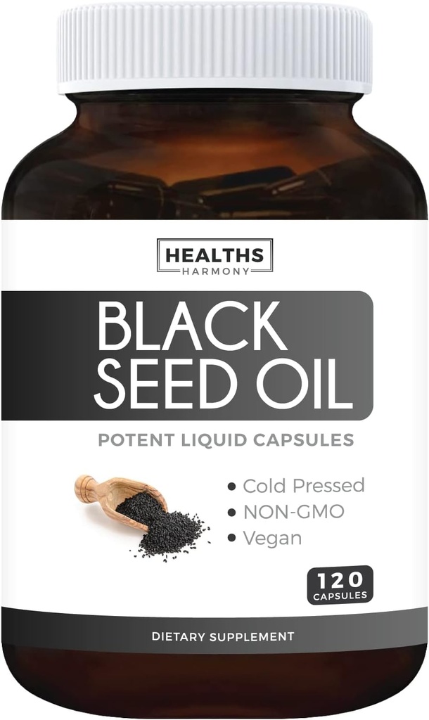 Save $8 (16% Off) - Harmony Essentials: Wellness Trio Bundle - Black Seed Oil -100% Cold-Pressed Nigellia Sativa | Organic Ashwagandha - Natural Adrenal & Thyroid Support | Irish Sea Moss - Vegan 3