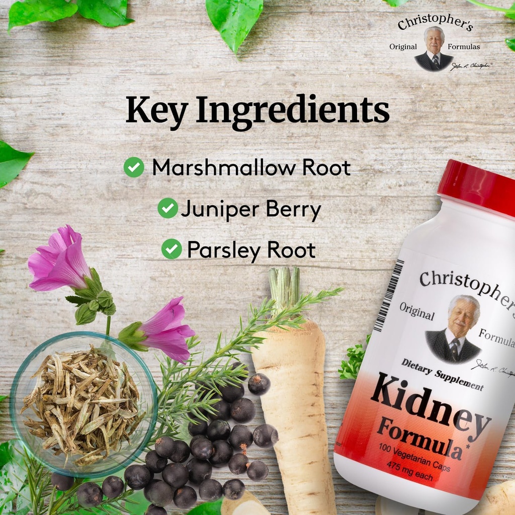 Christopher's Original Formulas Kidney Formula - Kidney Cleanse Detox & Repair Formula - Herbal Blend for Kidney Support 4