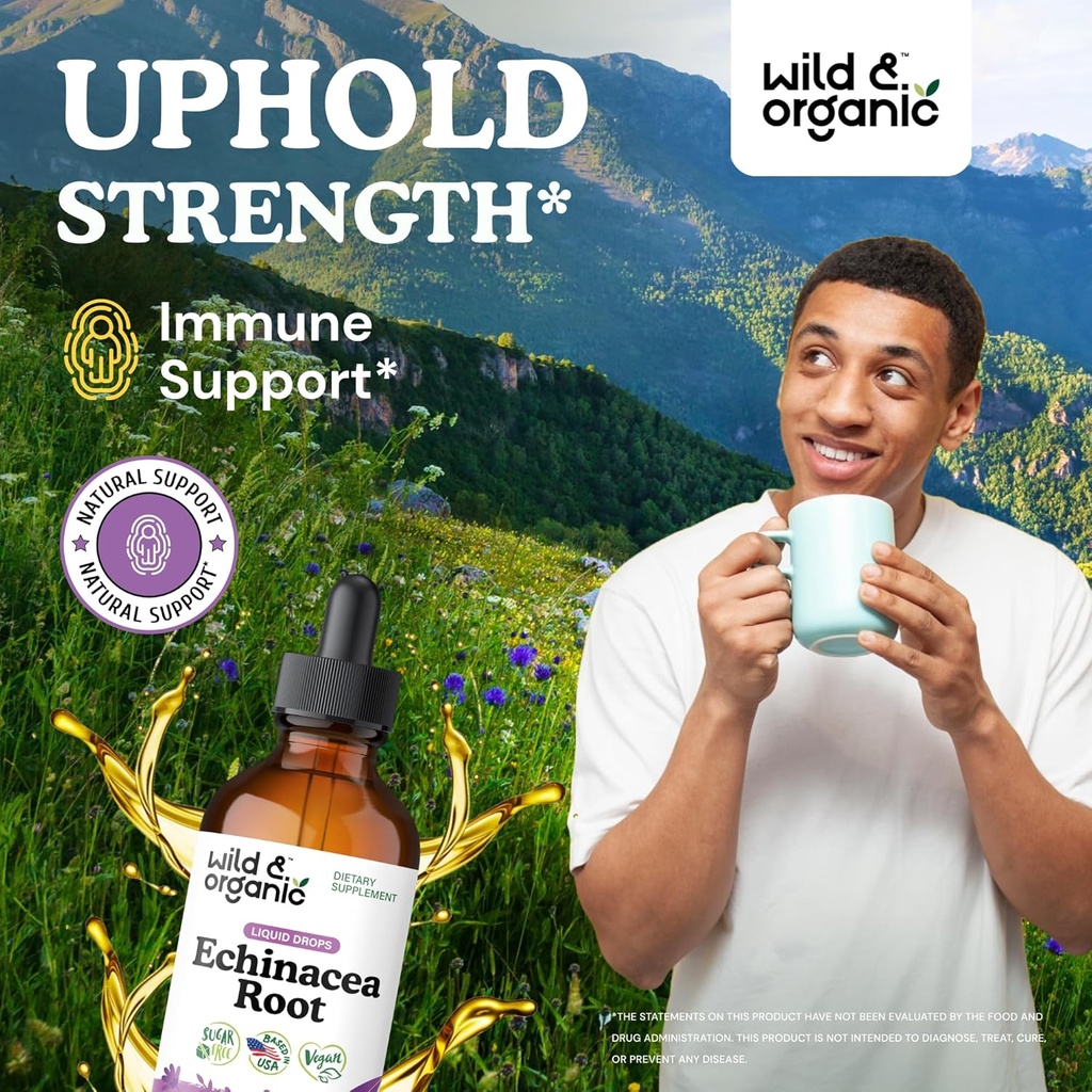 Wild & Organic Echinacea Tincture 4 fl oz & Astragalus Tincture 4 fl oz 3