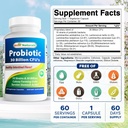 Best Naturals Probiotic 10 Strains & 30 Billion CFU Intestinal Flora, 60 Veggie Capsules (60 Count (Pack of 1)) 3
