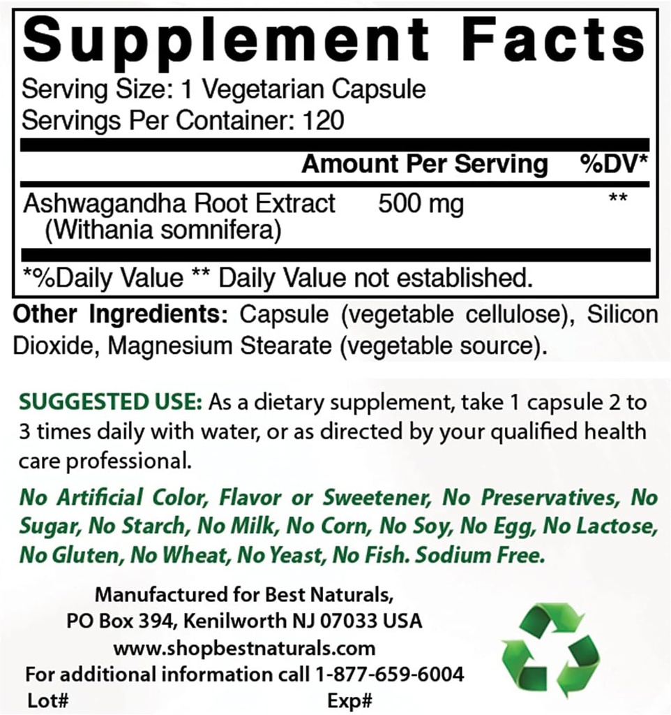 Chromium Picolinate 200 mcg & Ashwagandha Extract 500 Mg 3