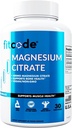 Fitcode Magnesium Citrate Capsules 400mg - Muscle and Bone Health Magnesium Supplement with Pure Magnesium Citrate for Muscle Relaxation & Bone Strength - 60 Veggie Magnesium Capsules for Heart Health 2