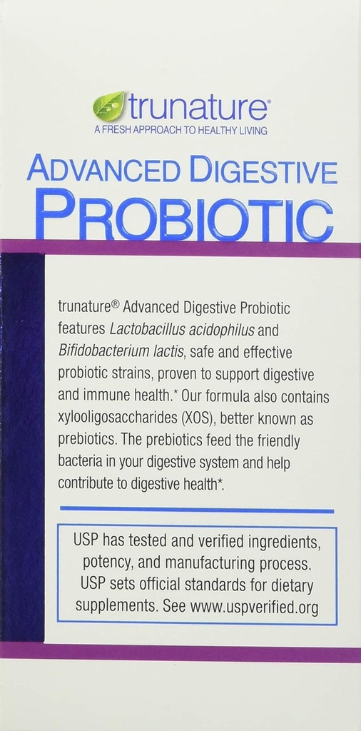 Trunature Advanced Digestive Probiotic, White, 100 Count 5