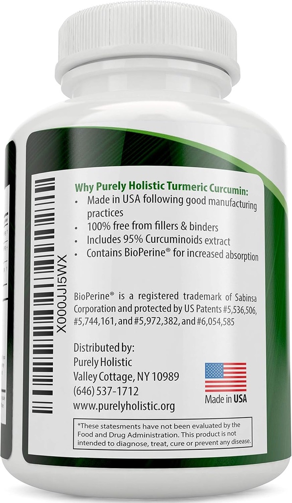 Organic Turmeric Curcumin 700mg & Bioperine + Organic Ashwagandha 1300mg & Black Pepper - Vegan Bundle - 120 + 180 Capsules - Made in USA 4
