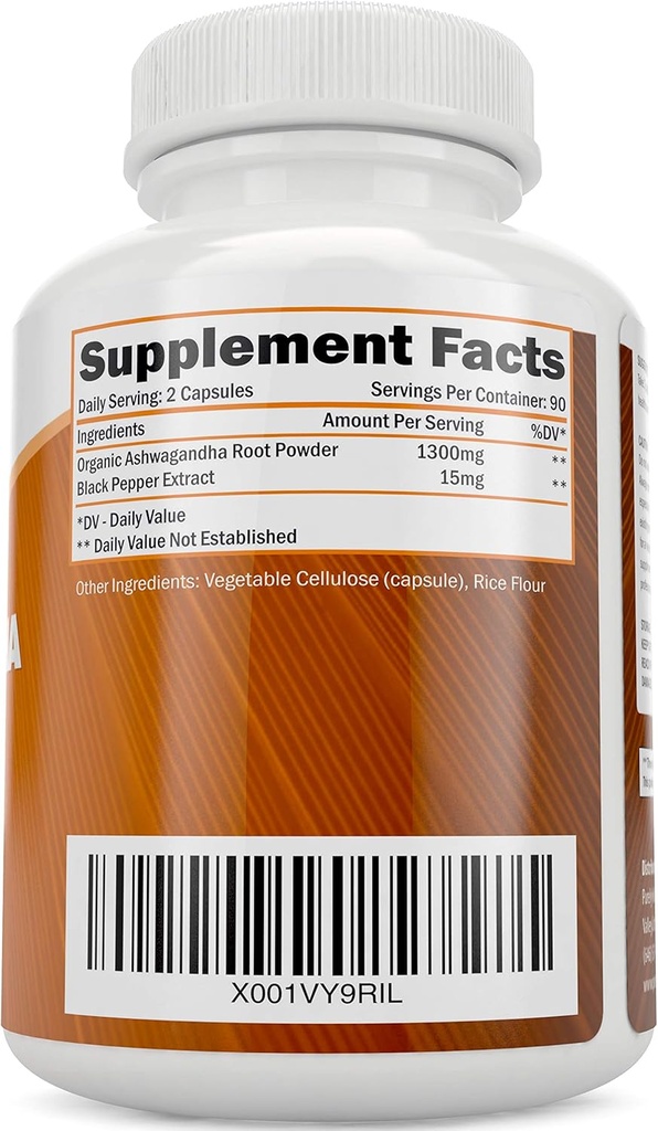 Organic Turmeric Curcumin 700mg & Bioperine + Organic Ashwagandha 1300mg & Black Pepper - Vegan Bundle - 120 + 180 Capsules - Made in USA 5