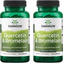 Swanson Quercetin & Bromelain-Promote Respiratory Health Support-Aid Seasonal Immune System Health-Support Cholesterol Levels Already w/i Normal Range 100 Caps (250mg Quercetin/78mg Bromelain) 2 Pack 2