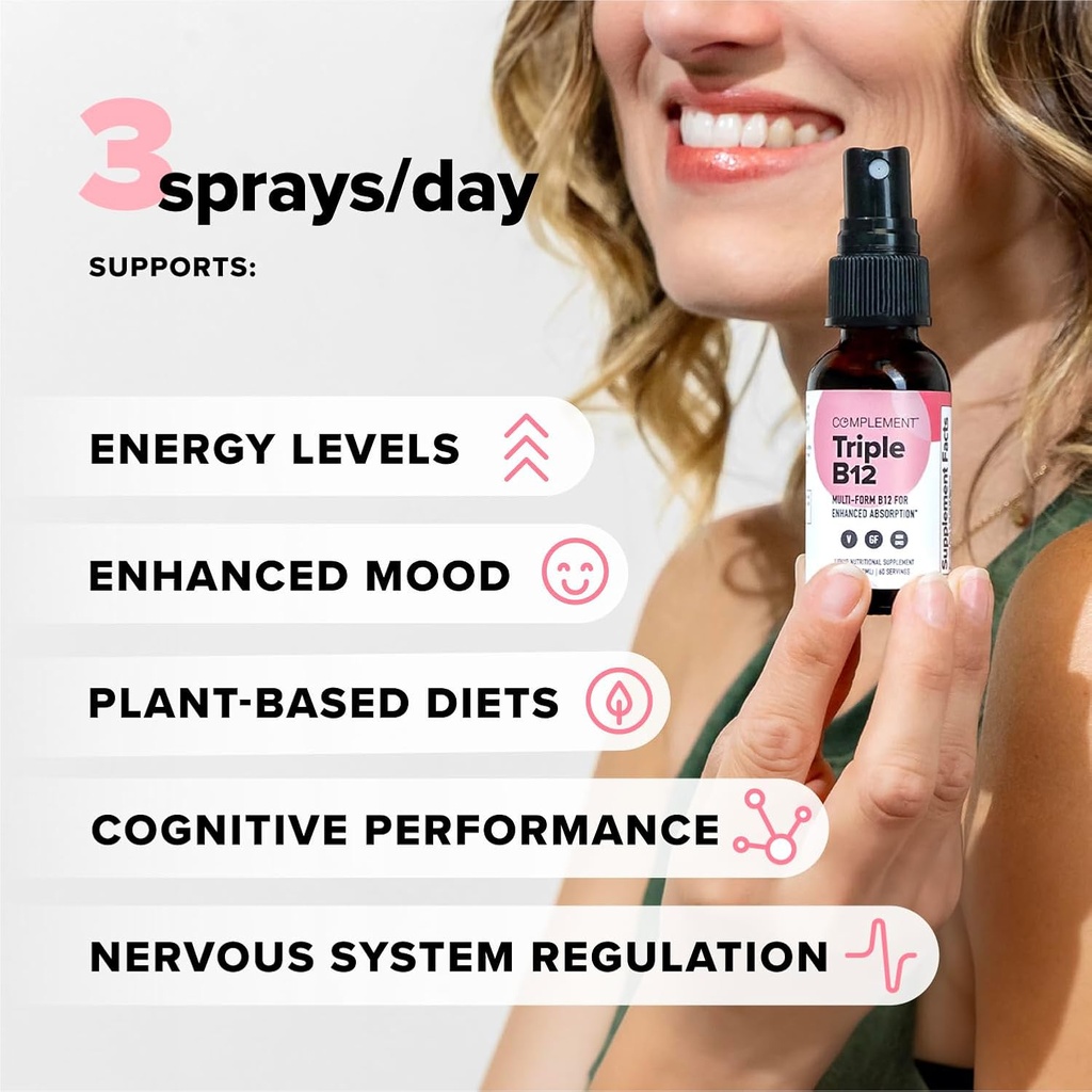 Complement Omega Complex & Triple B12 Spray Bundle – Complete Vegan Omega-3 and B12 Supplementation for Enhanced Energy and Wellness 6