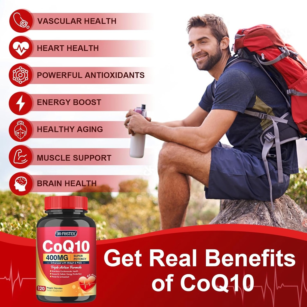 DRFOSTER COQ10 Supplements with PQQ, 118 Veggie Capsules 6
