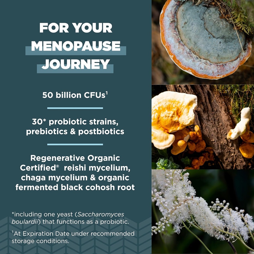 Ancient Nutrition Regenerative Organic Certified Probiotics for Menopause, 60 Count + Multi Collagen Protein Powder Unflavored, 45 Servings 5